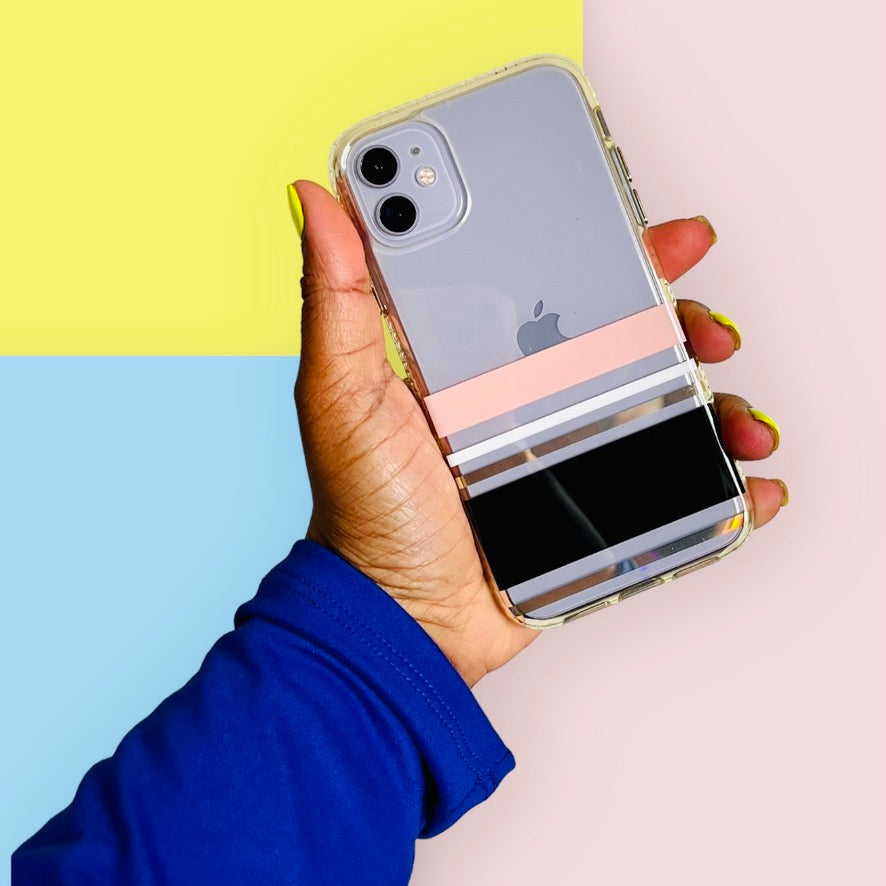 Classy Stripes iPhone 11 Phone Case PREOWNED Pink Sweetheart
