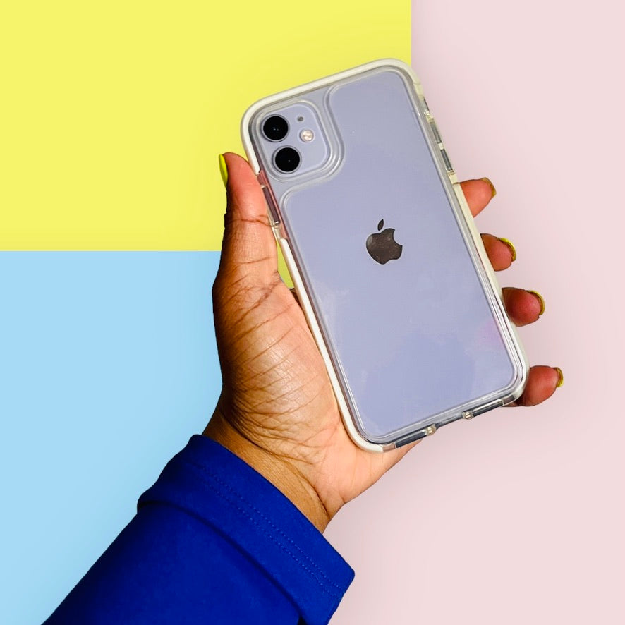Clear & White iPhone 11 Phone Case PREOWNED Pink Sweetheart