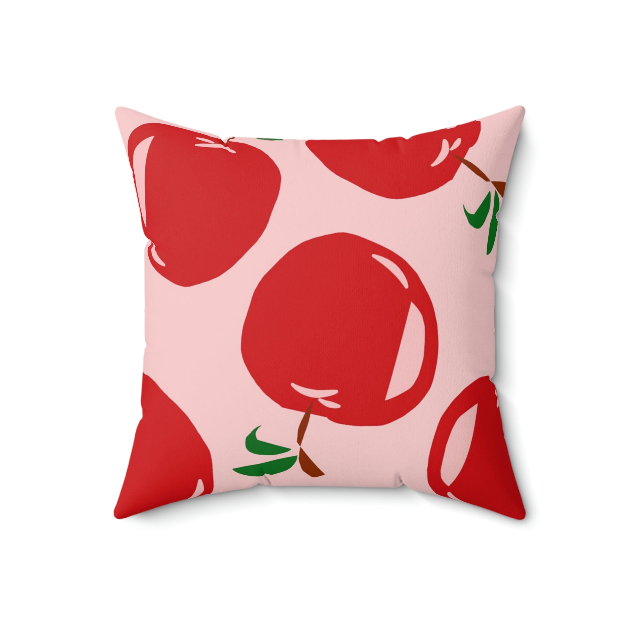 Delicious Red Apples Square Pillow Home Decor Pink Sweetheart