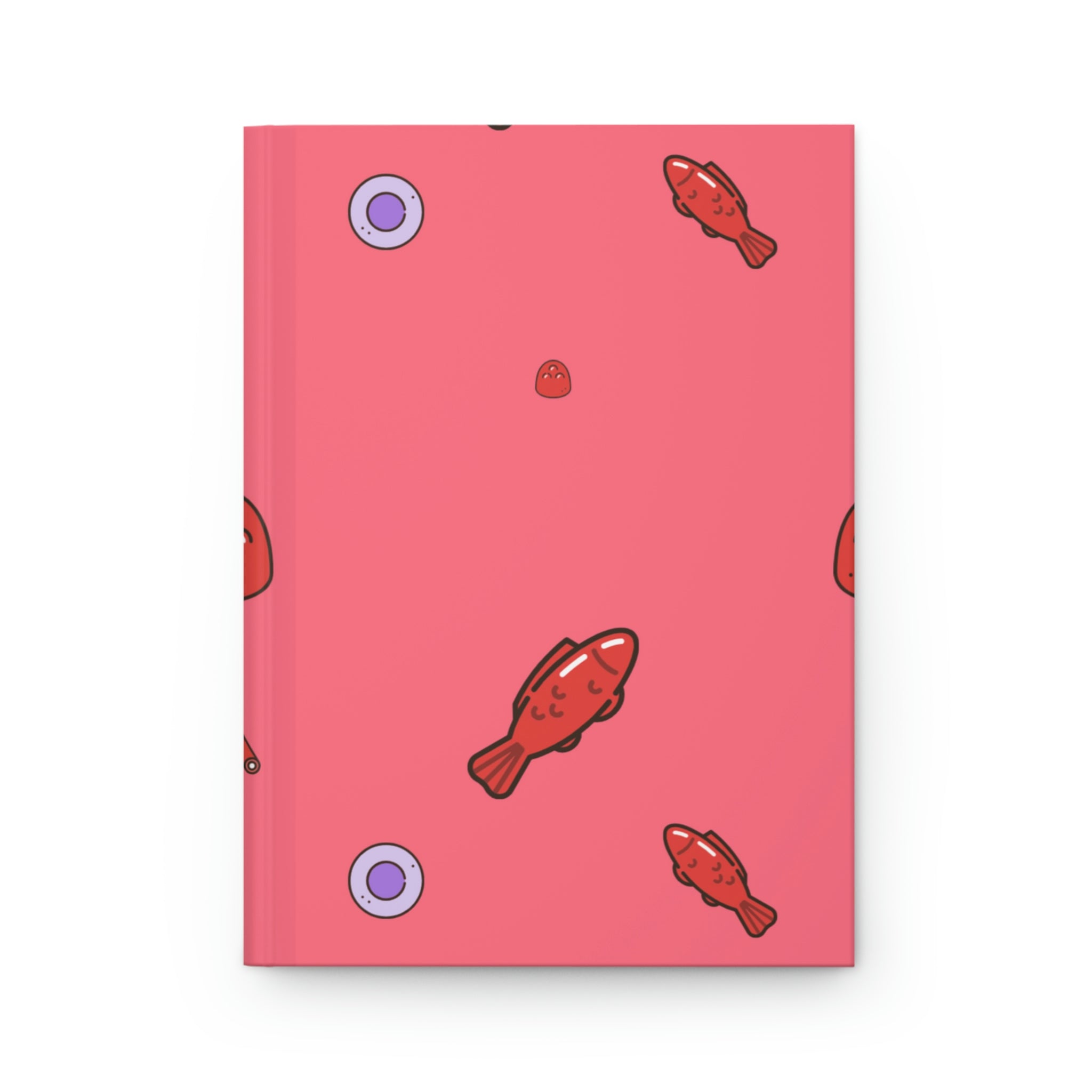 Fish Gummies Hardcover Matte Journal Paper products Pink Sweetheart
