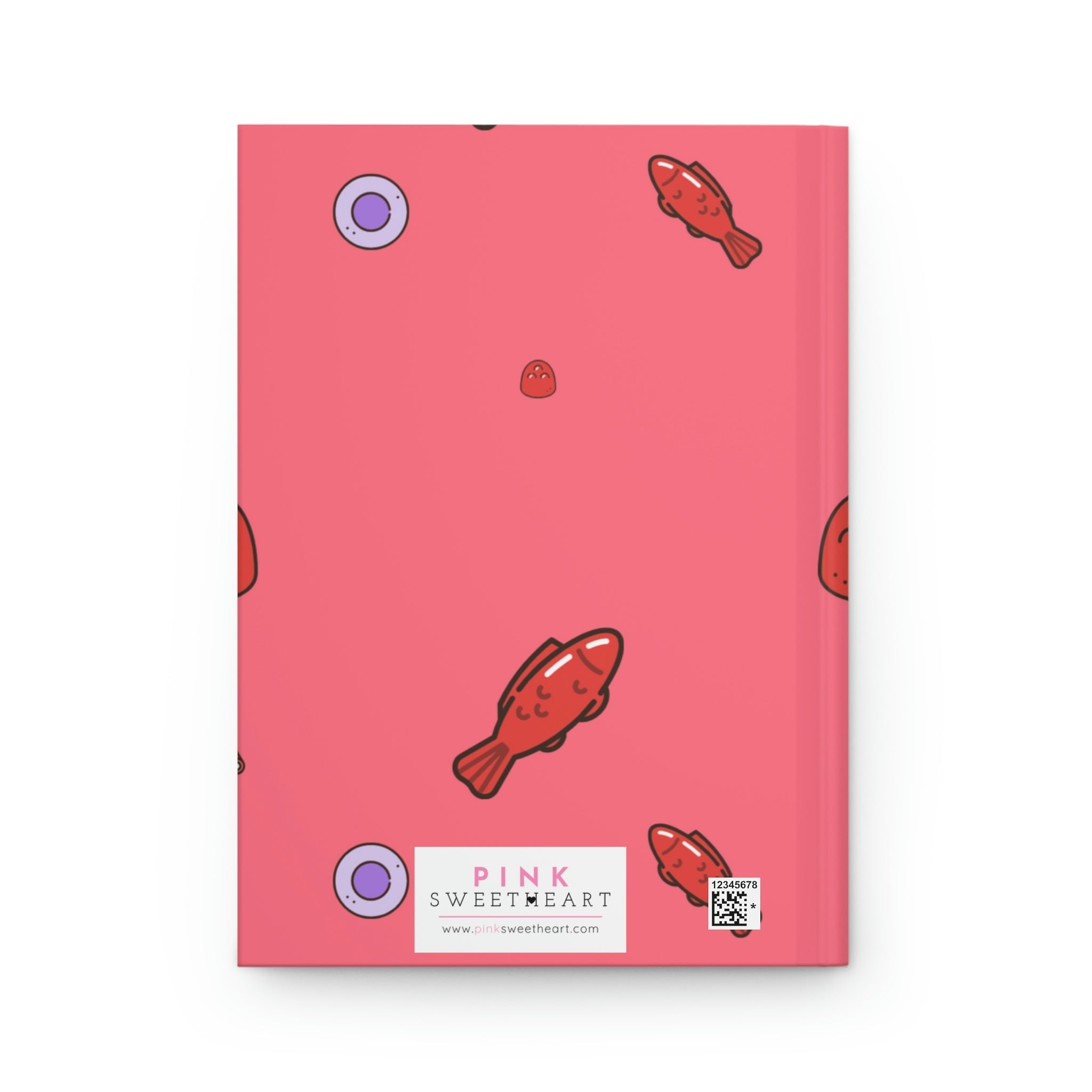 Fish Gummies Hardcover Matte Journal Paper products Pink Sweetheart