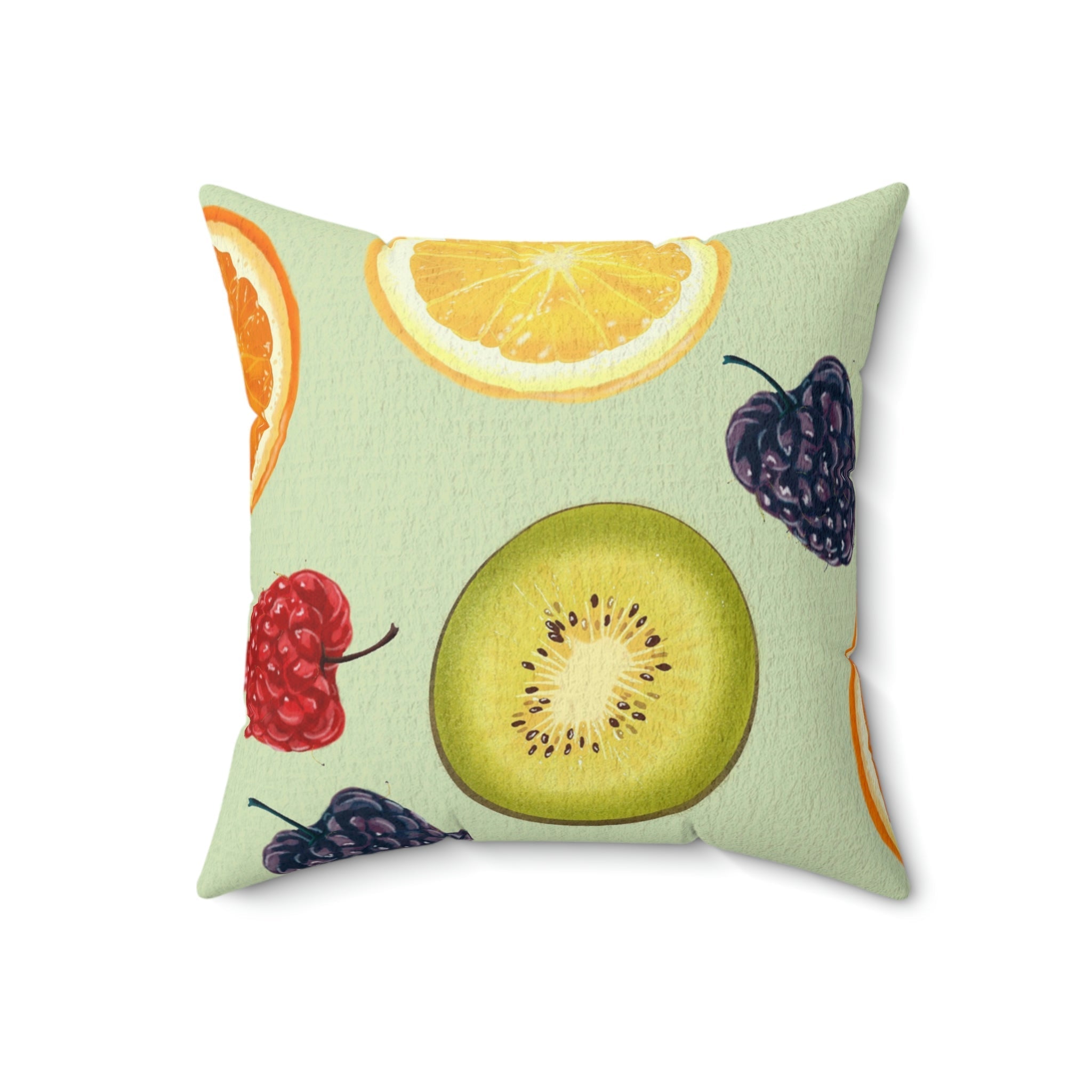 Fruit Salad Square Pillow Home Decor Pink Sweetheart