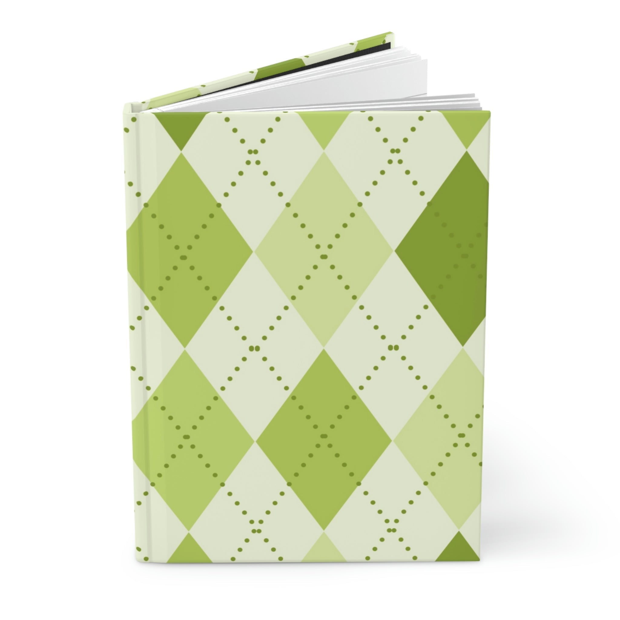 Green Argyle Hardcover Matte Journal Paper products Pink Sweetheart