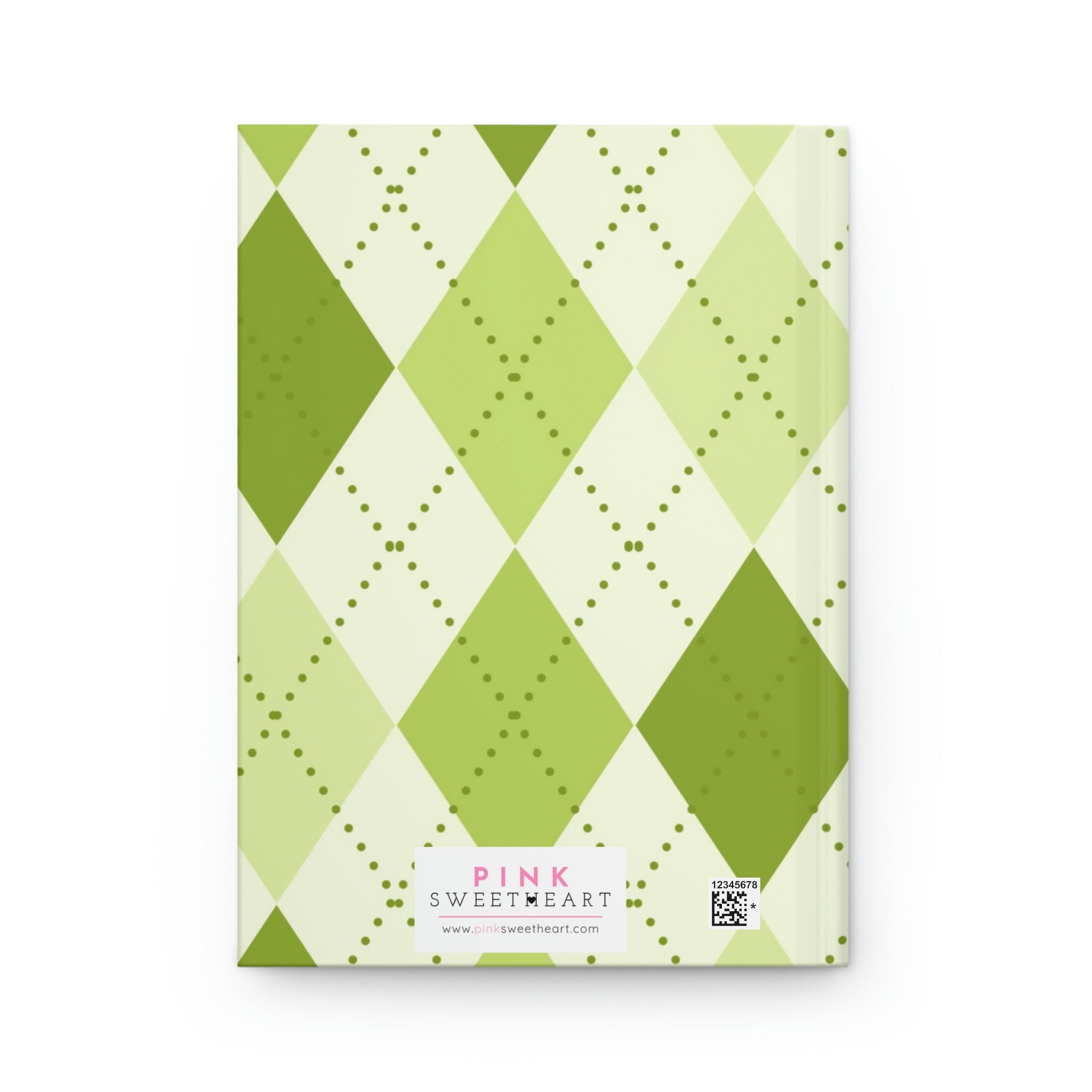 Green Argyle Hardcover Matte Journal Paper products Pink Sweetheart