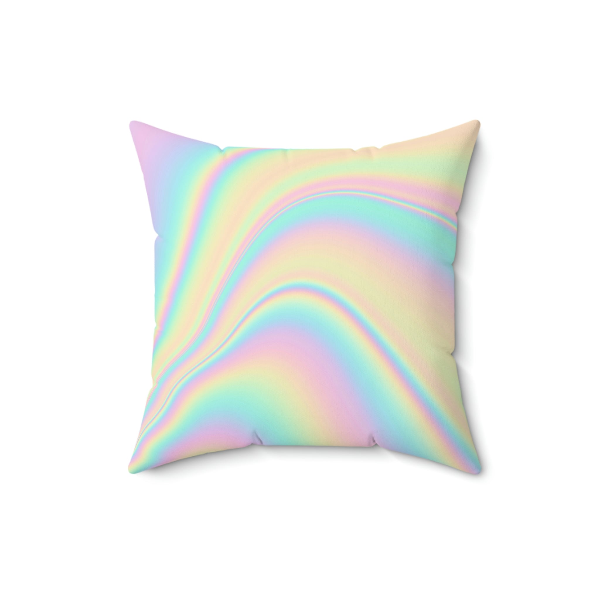 Holo Prism Square Pillow Home Decor Pink Sweetheart