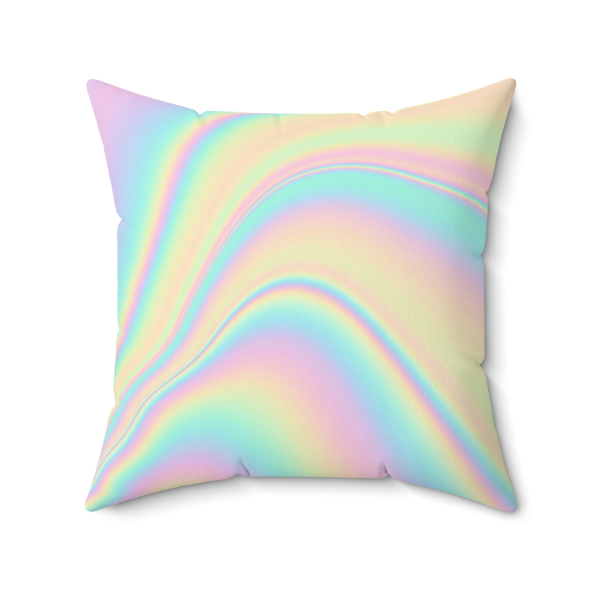 Holo Prism Square Pillow Home Decor Pink Sweetheart