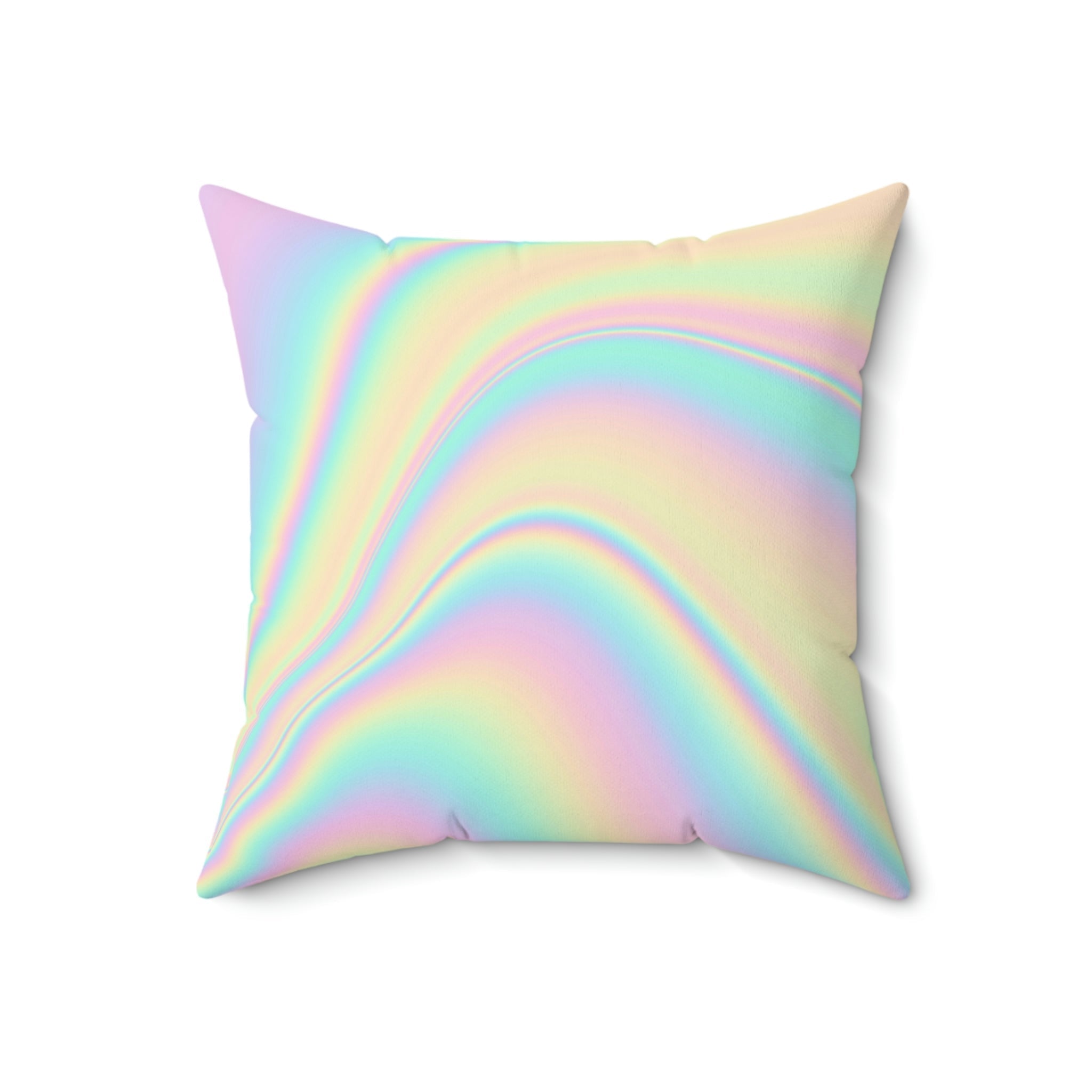Holo Prism Square Pillow Home Decor Pink Sweetheart