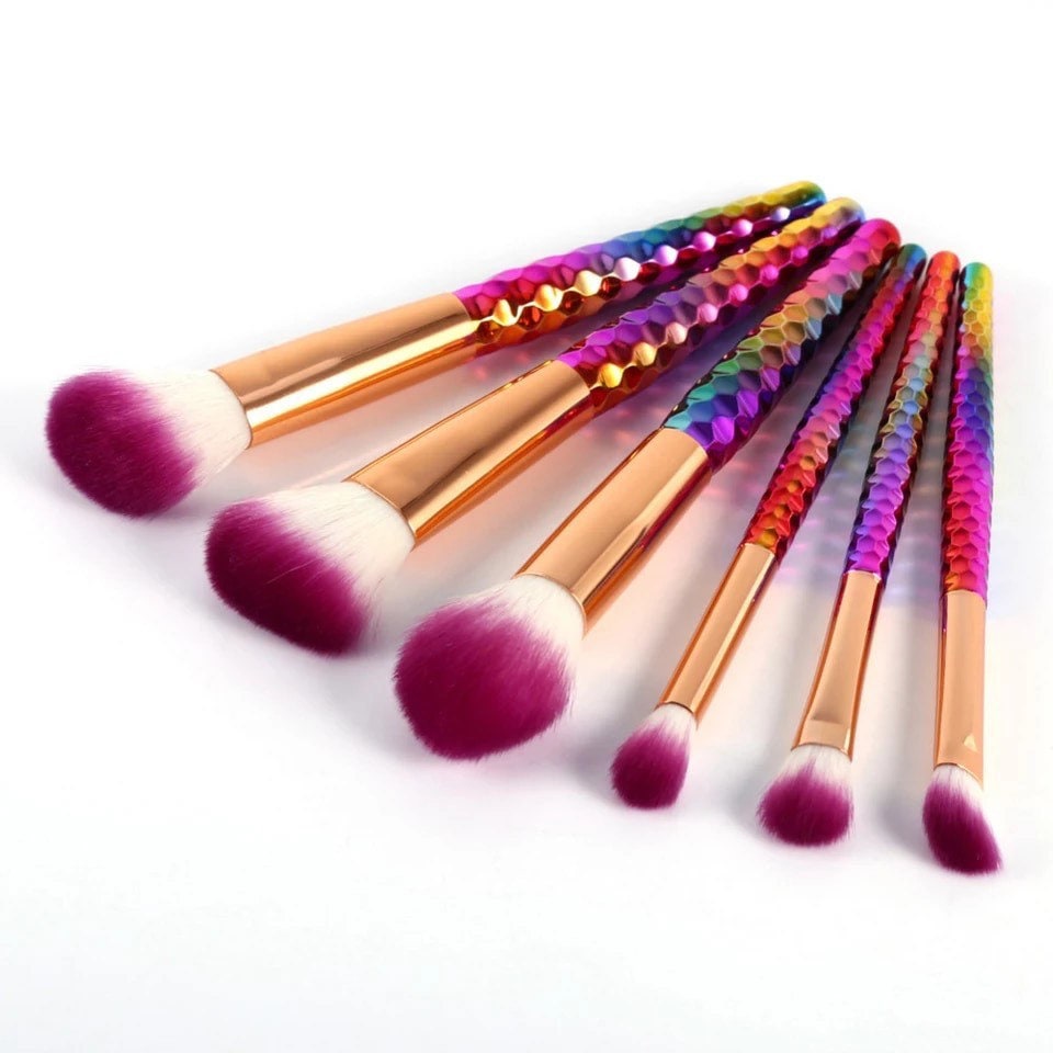 Kaleidoscopic Chiseled Makeup Brush Set Makeup Brushes Pink Sweetheart