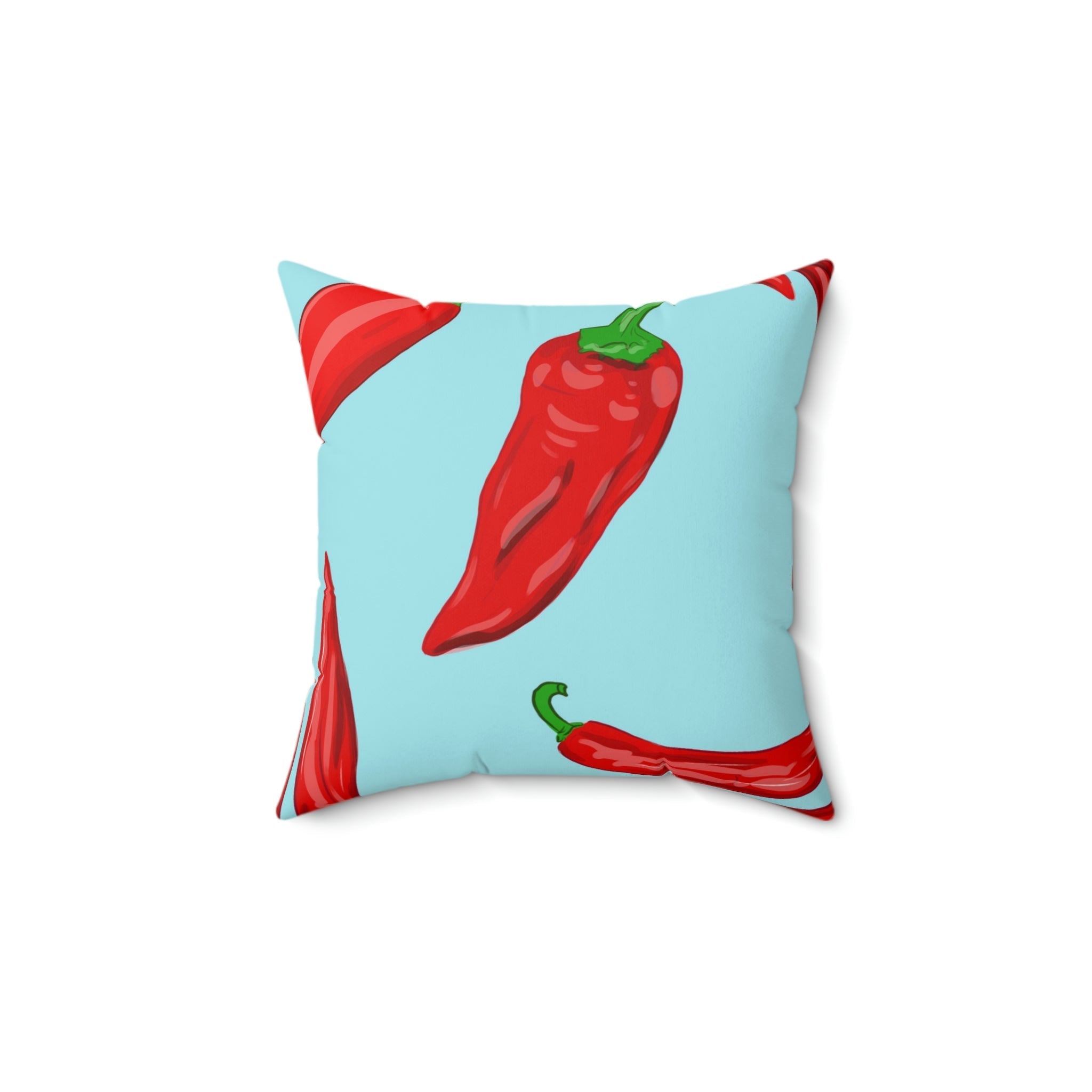 Pimiento Rojo Picante Square Pillow Home Decor Pink Sweetheart