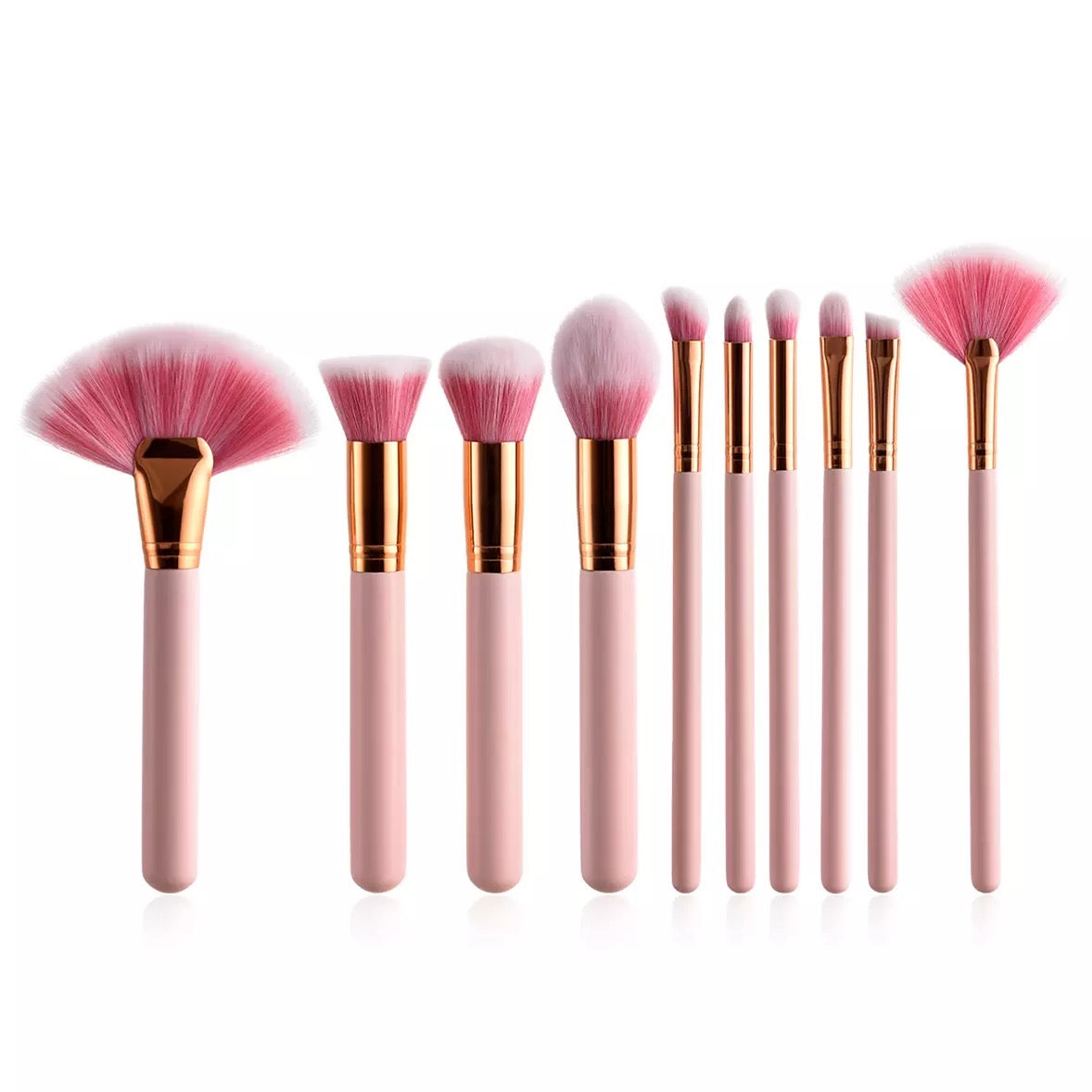 Pretty Pink Pastel Makeup Brush Set Makeup Brushes Pink Sweetheart