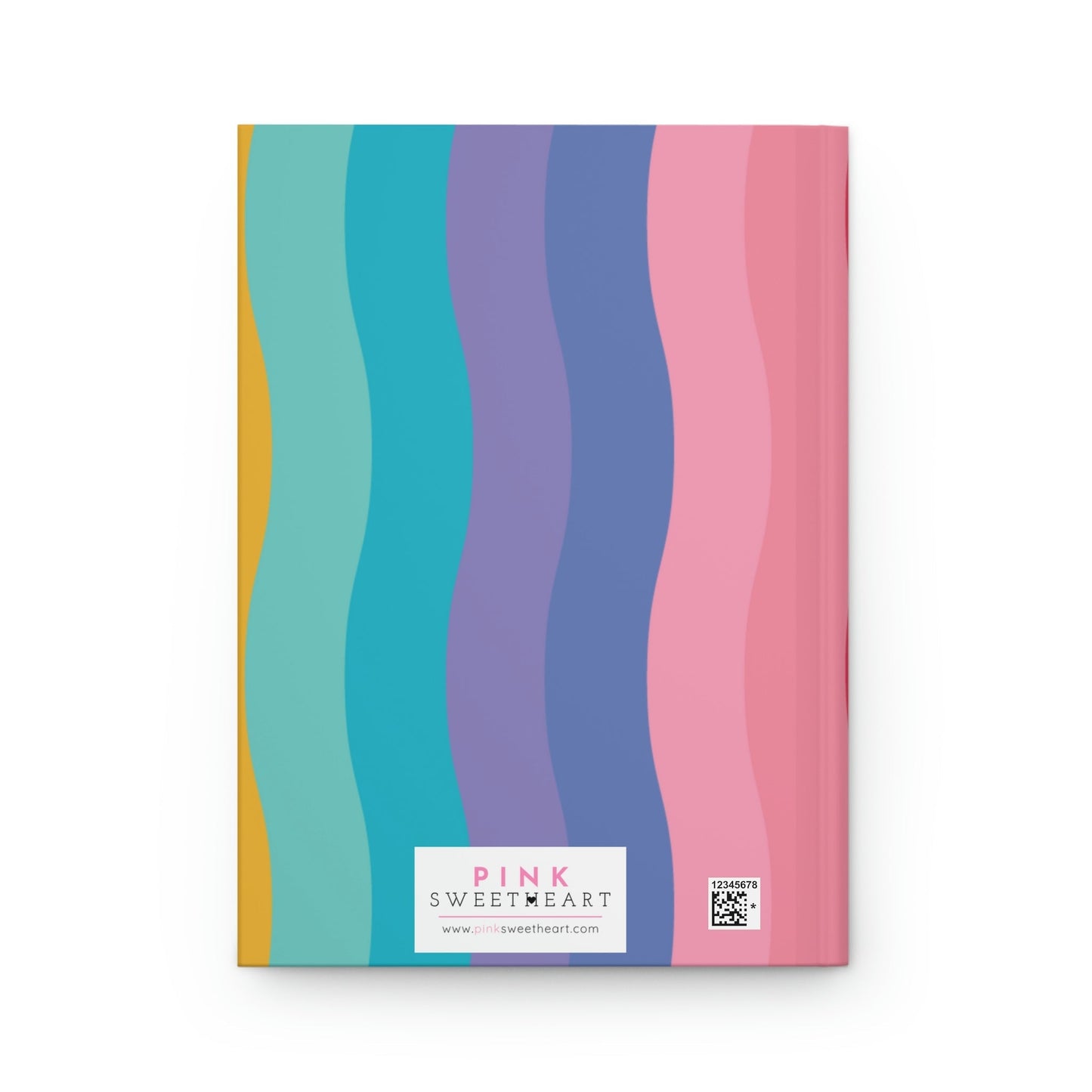 Rainbow Waves Hardcover Matte Journal Paper products Pink Sweetheart