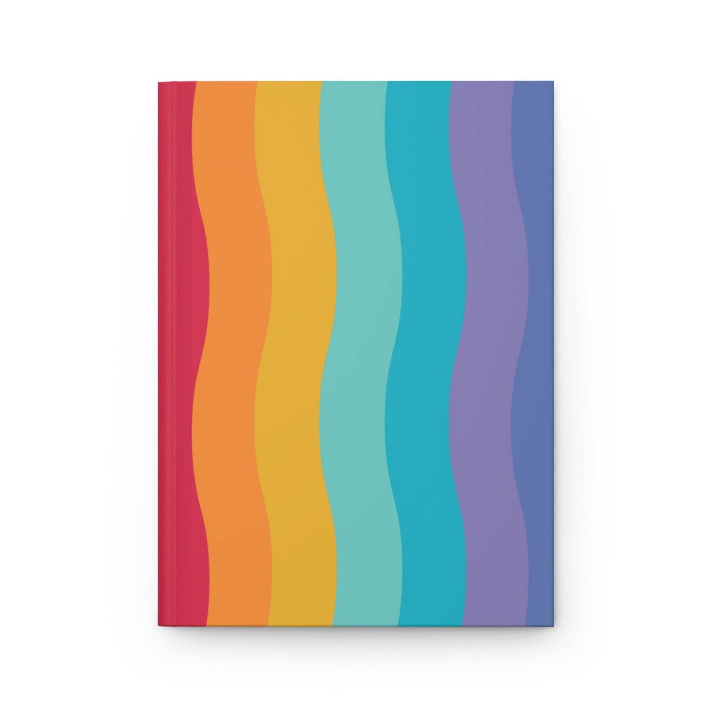 Rainbow Waves Hardcover Matte Journal Paper products Pink Sweetheart