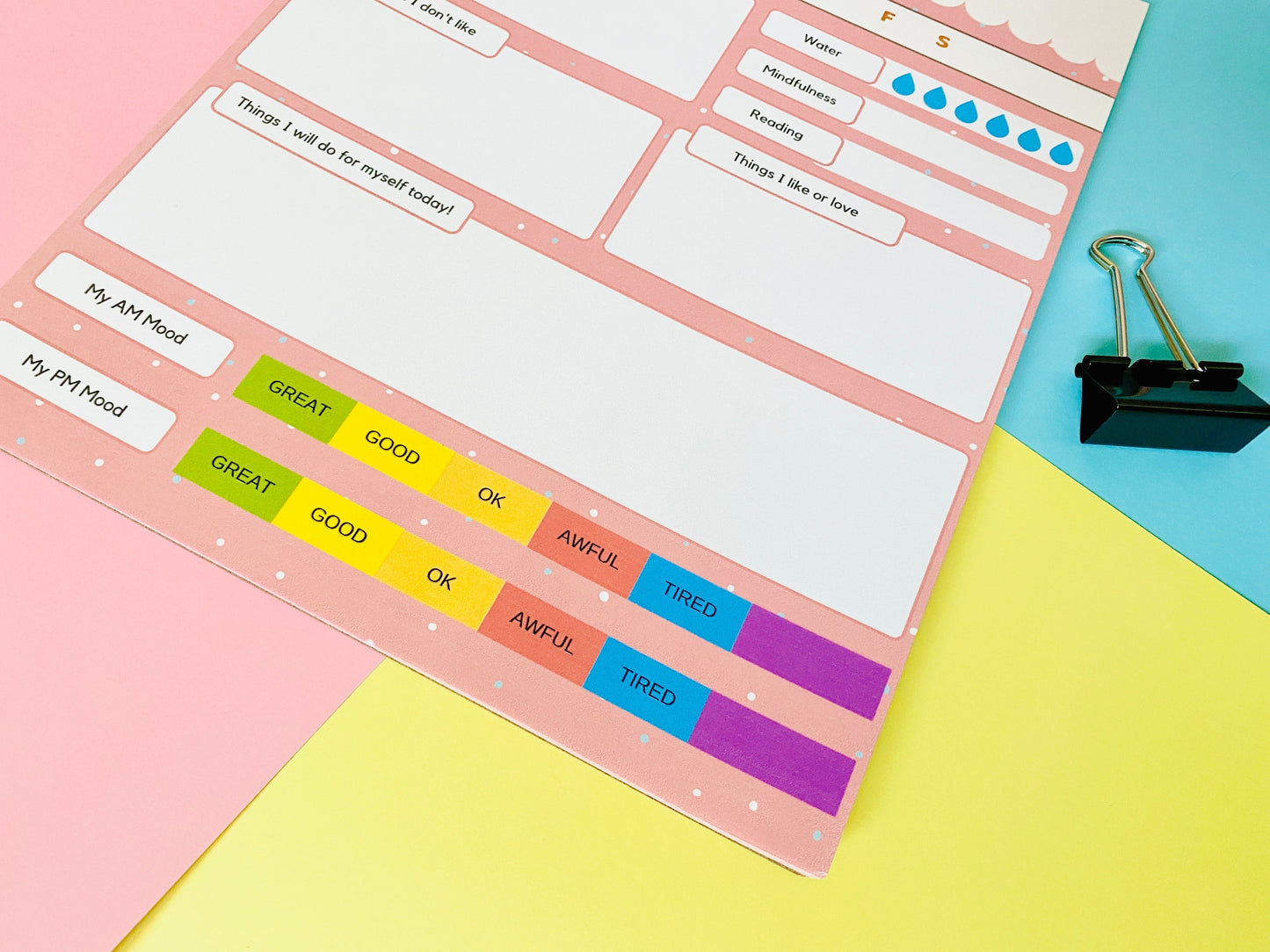 Self Care Pastel Jumbo Stationery Notepad Calendars, Organizers & Planners Pink Sweetheart