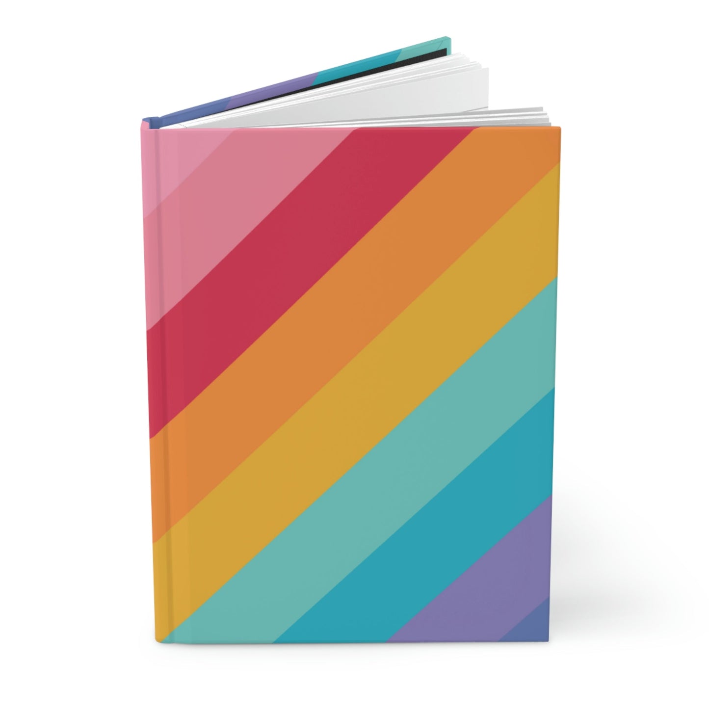 Slanted Rainbow Hardcover Matte Journal Paper products Pink Sweetheart