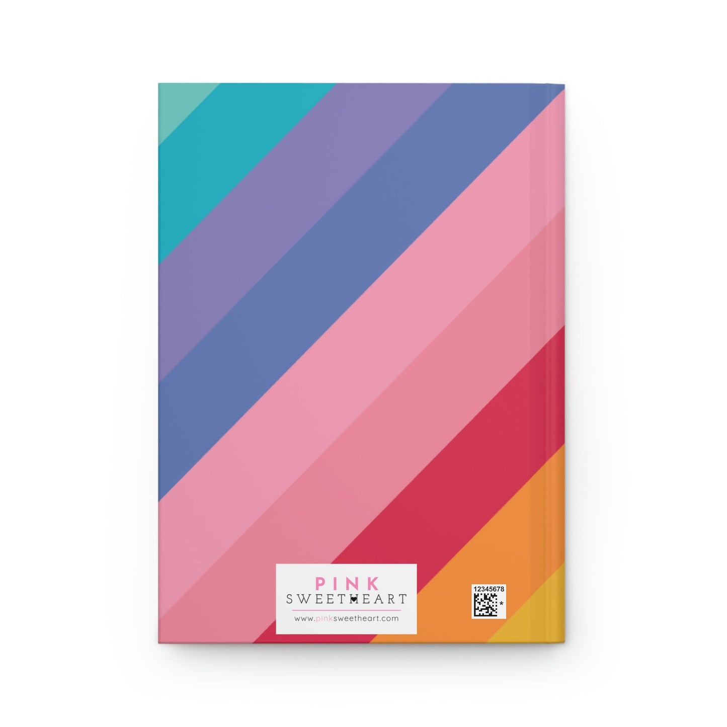 Slanted Rainbow Hardcover Matte Journal Paper products Pink Sweetheart