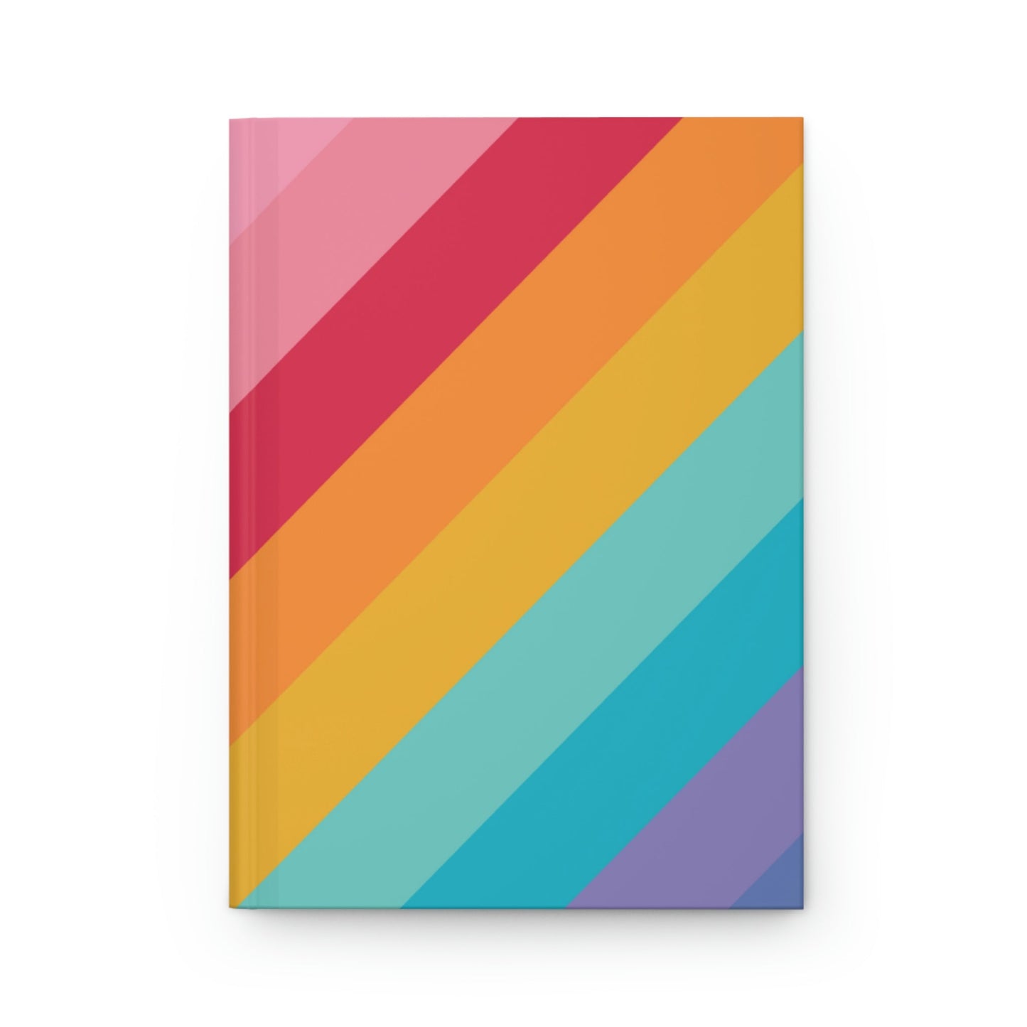 Slanted Rainbow Hardcover Matte Journal Paper products Pink Sweetheart