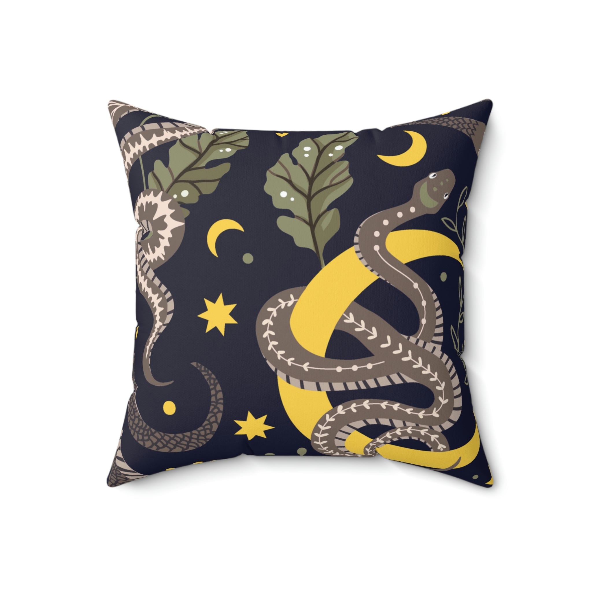 Snakes After Midnight Square Pillow Home Decor Pink Sweetheart