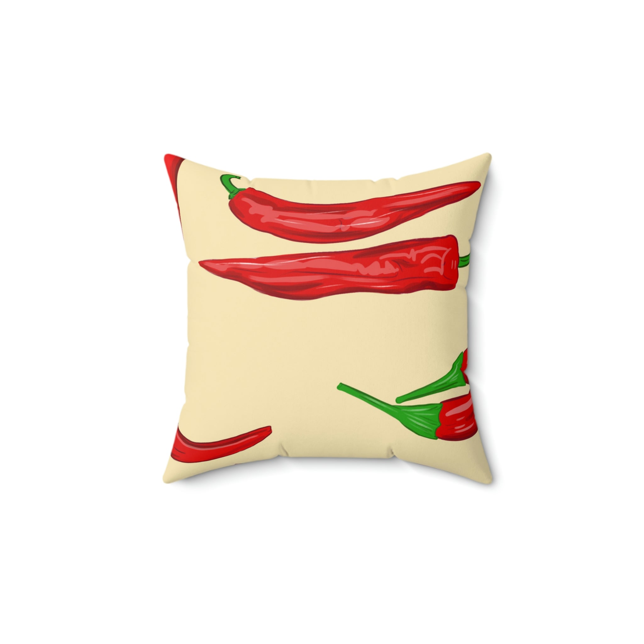 Spicy Red Chili Peppers Square Pillow Home Decor Pink Sweetheart