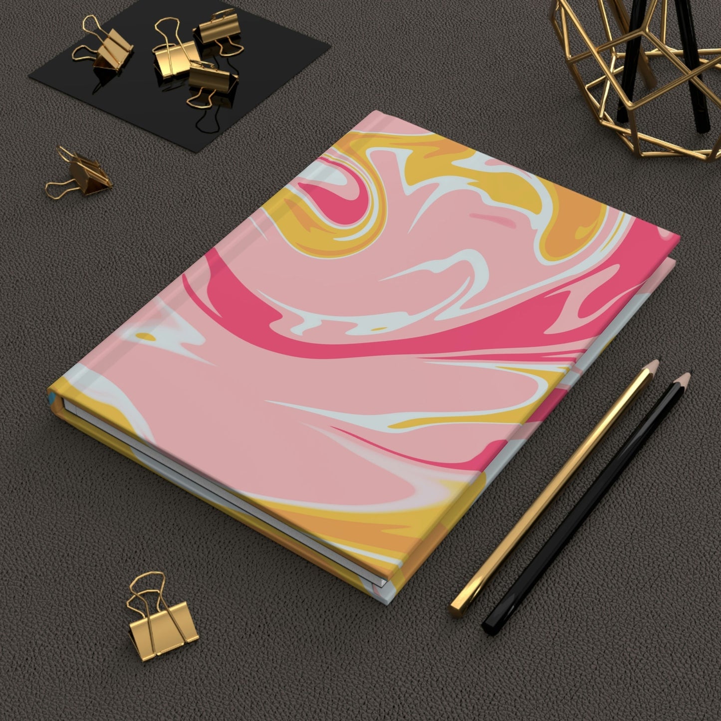 Sweet Candy Swirl Hardcover Matte Journal Paper products Pink Sweetheart