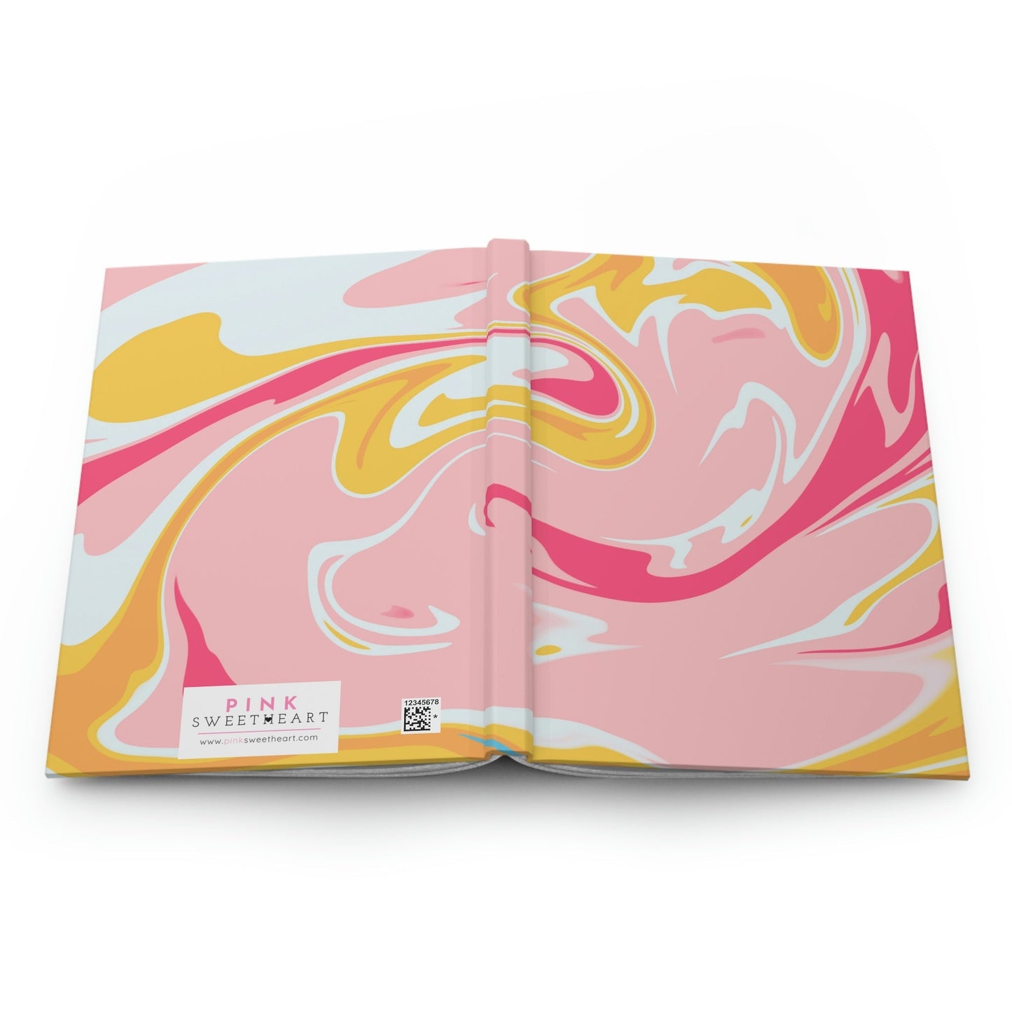 Sweet Candy Swirl Hardcover Matte Journal Paper products Pink Sweetheart