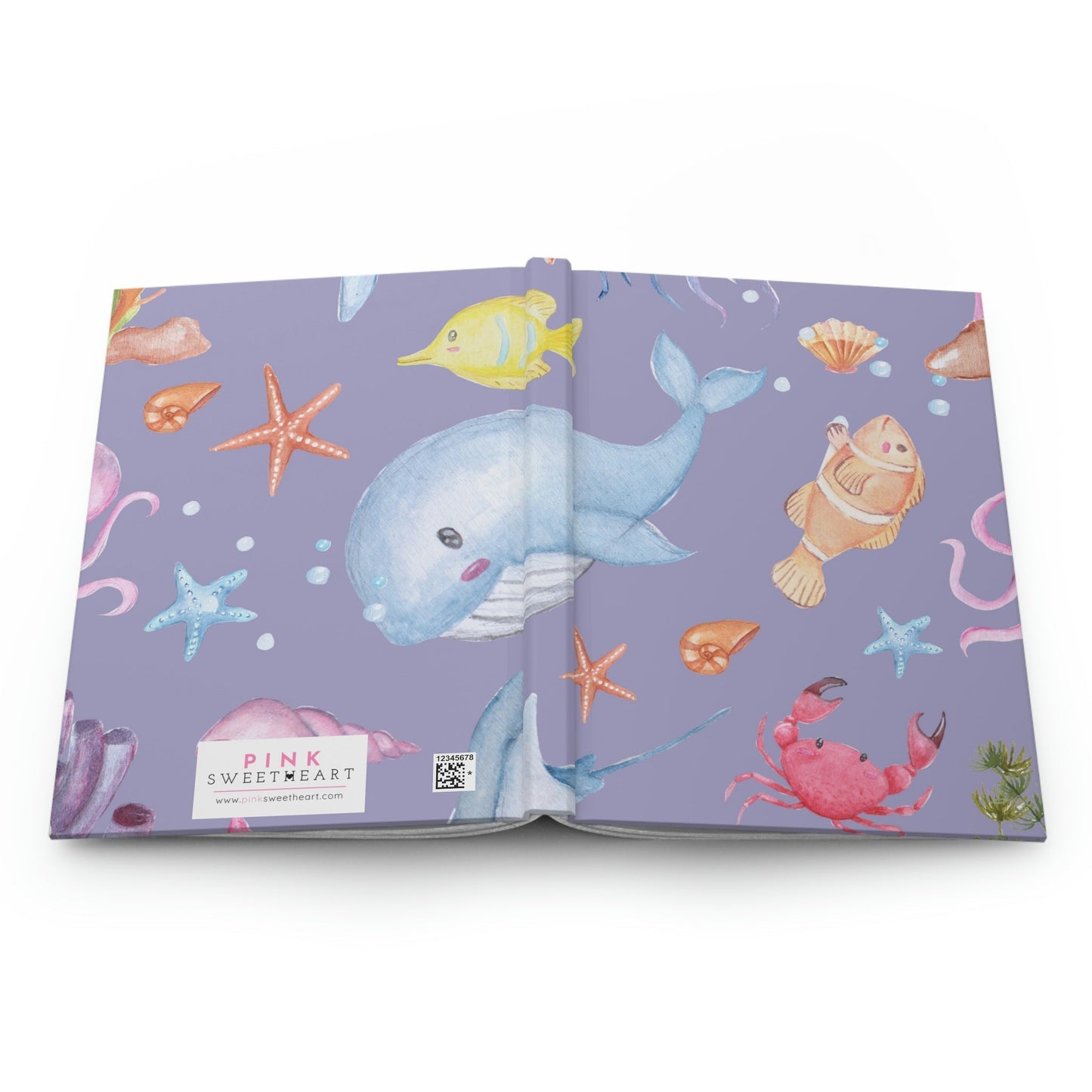 Under the Sea Hardcover Matte Journal Paper products Pink Sweetheart