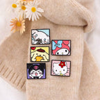 Cute Kawaii Friends Portrait Enamel Pin Set 5pc