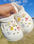 Kawaii Chibi Friends Clog Charms Set - Pink Sweetheart