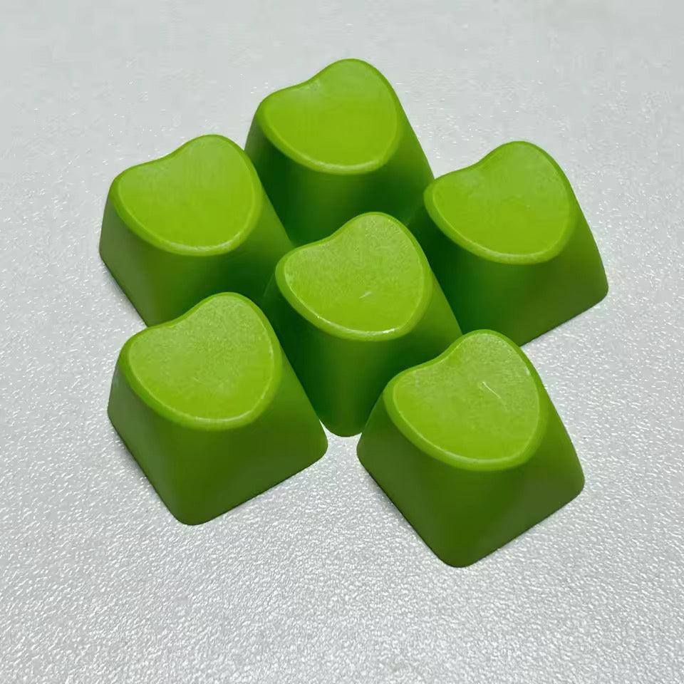 Solid Heart Decorative Accent Keycaps 6pc Set
