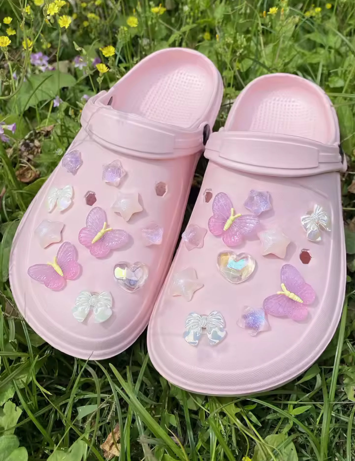 Lavender Pink Bliss Clog Charms Set