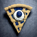 Sliced Blueberry Pie Clicker Fidget Keychain