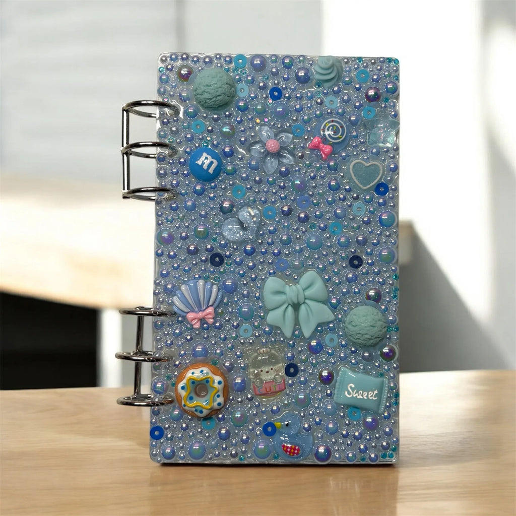 Precious Blue Junk Charm Acrylic Binder - Pink Sweetheart