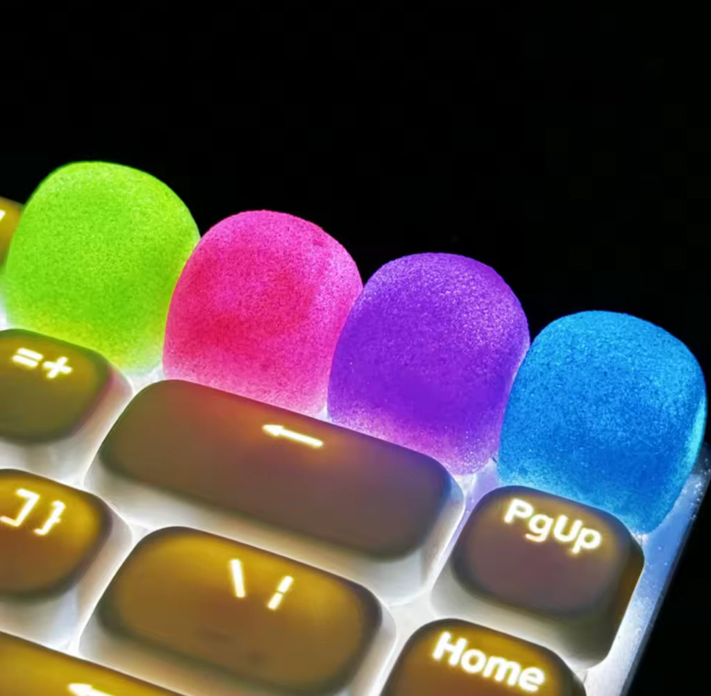 Glitter Gumdrop Decorative Accent Keycaps Set