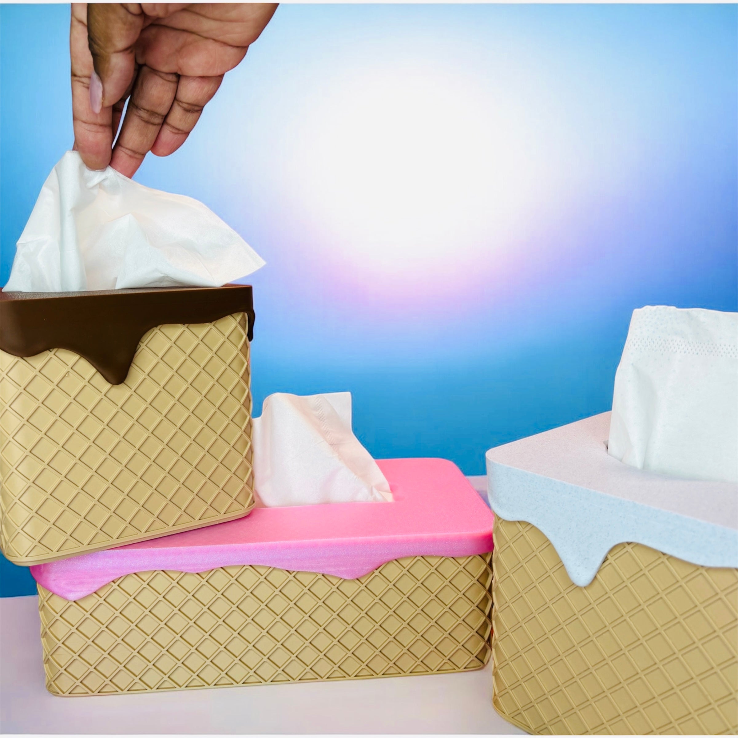 Ice Cream Cone Tissue Box