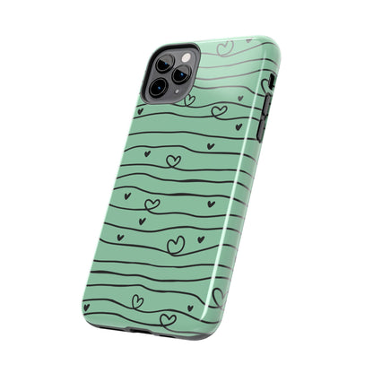 Scribble Love Hearts Phone Case