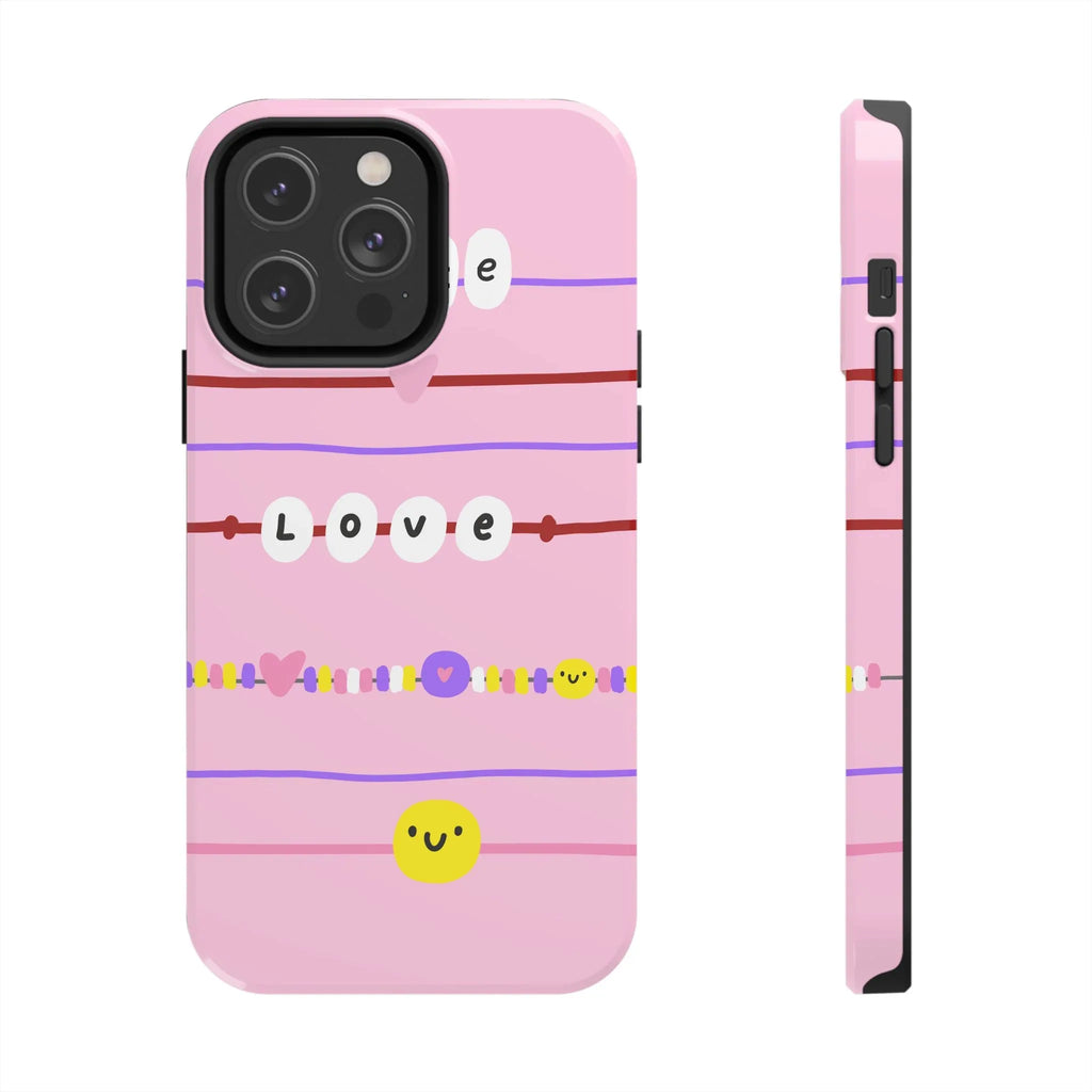 Bestie Bracelets Phone Case (Apple & Android) - Pink Sweetheart