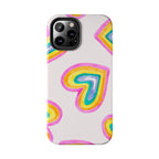 Rainbow Hearts Phone Case (Apple & Android) - Pink Sweetheart