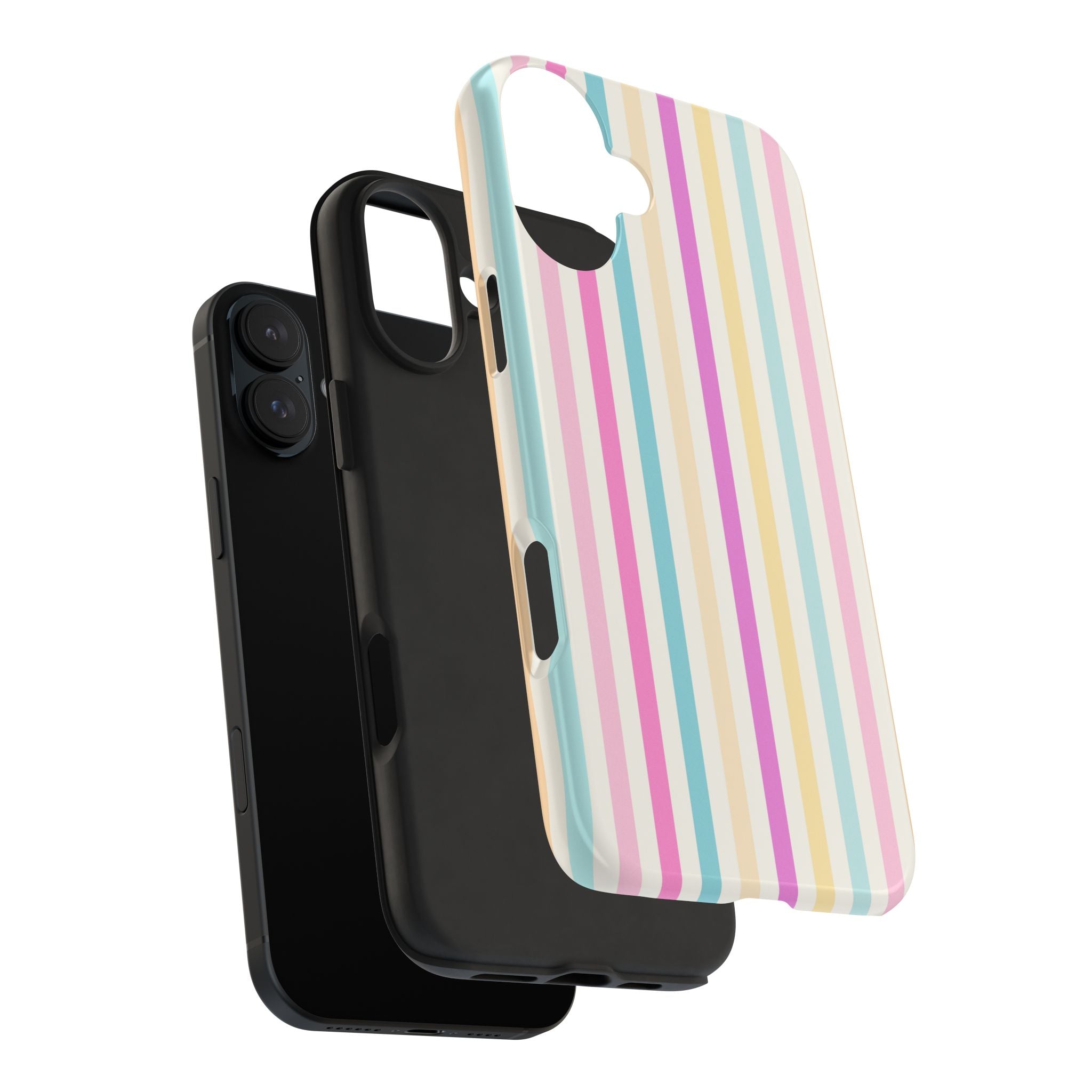 Pastel Candy Stripes Phone Cases (Apple & Android)