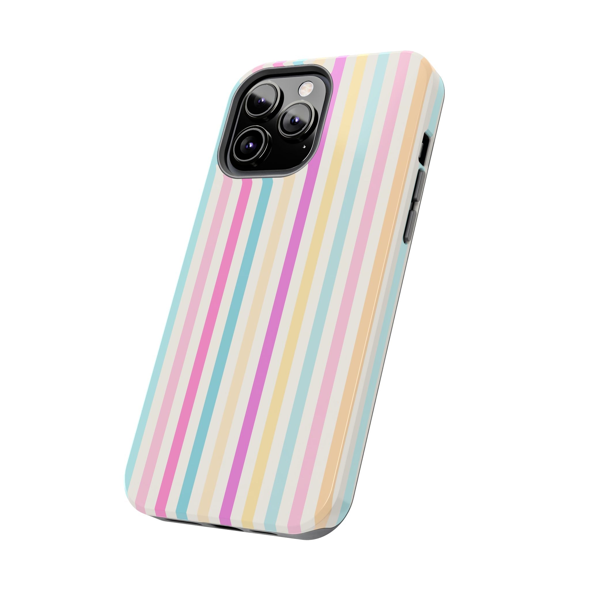 Pastel Candy Stripes Phone Cases (Apple & Android)