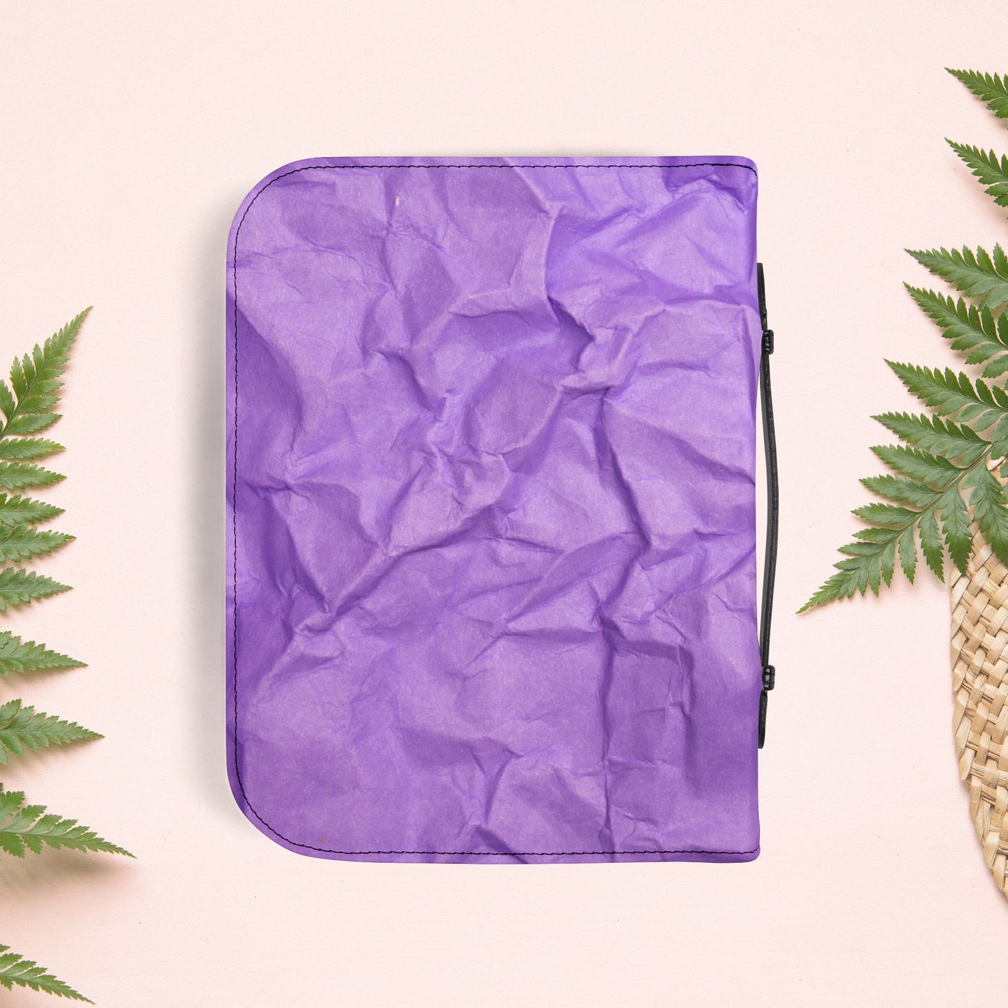 Wrinkled Purple Paper Book Cover