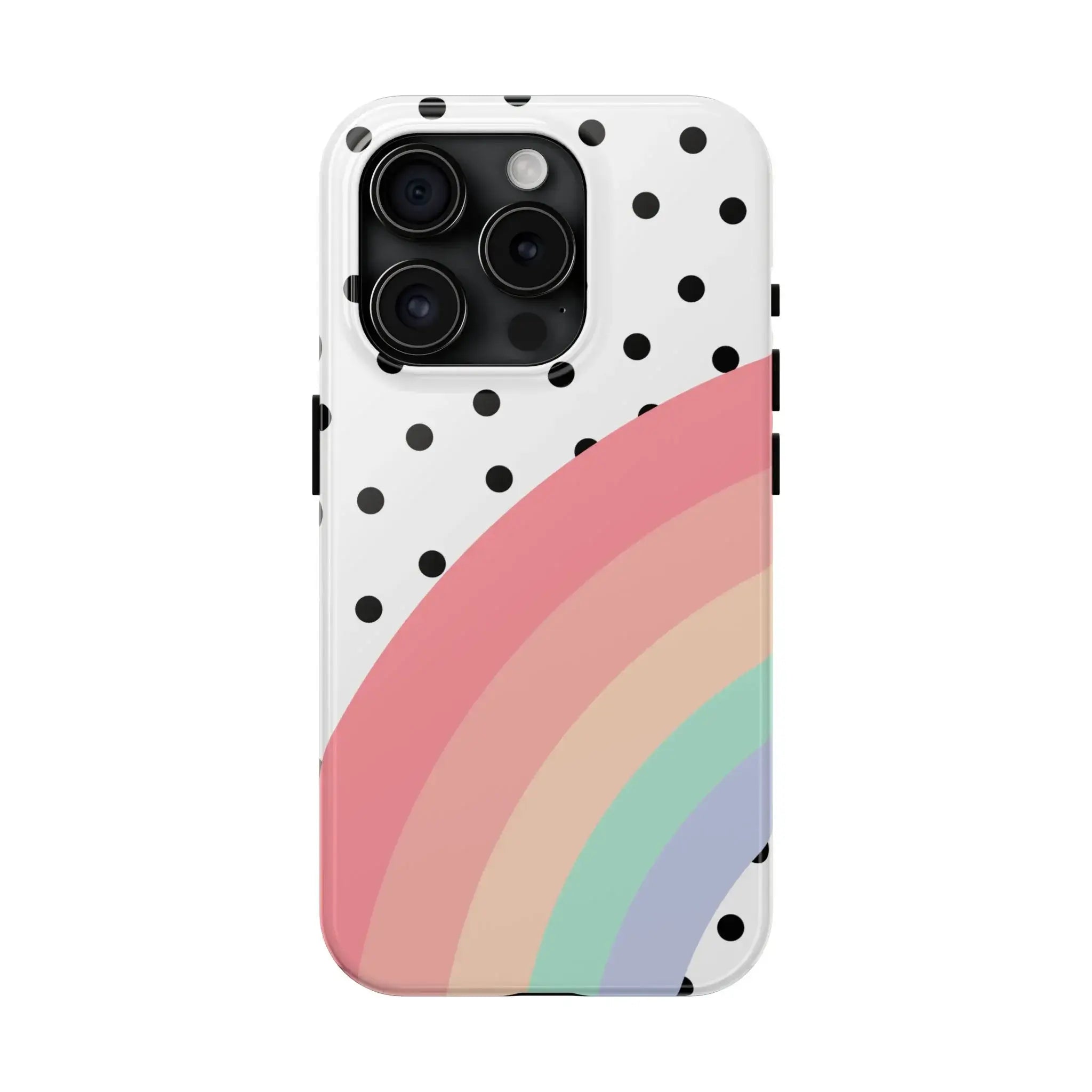 Polka Dot Rainbow Phone Case (Apple & Android) - Pink Sweetheart