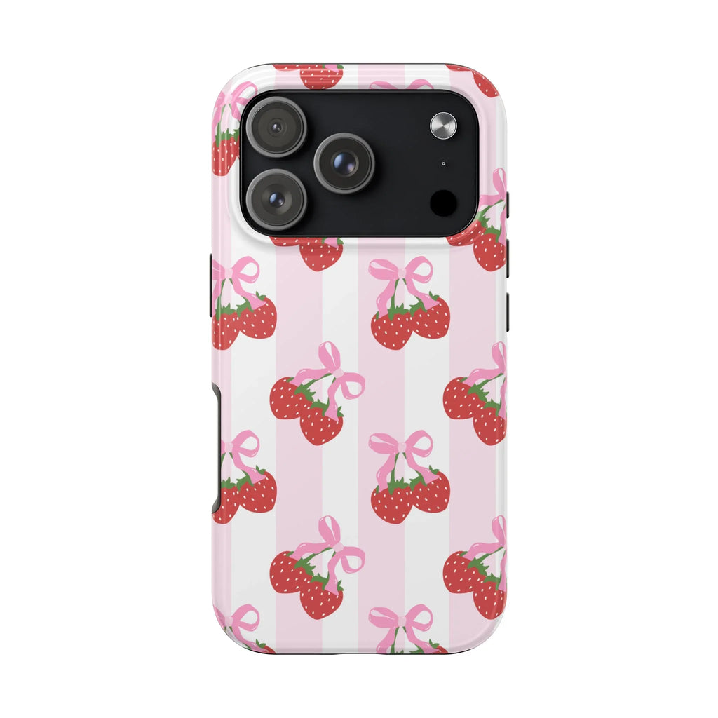 Strawberry Cherries Phone Case (Apple & Android) - Pink Sweetheart