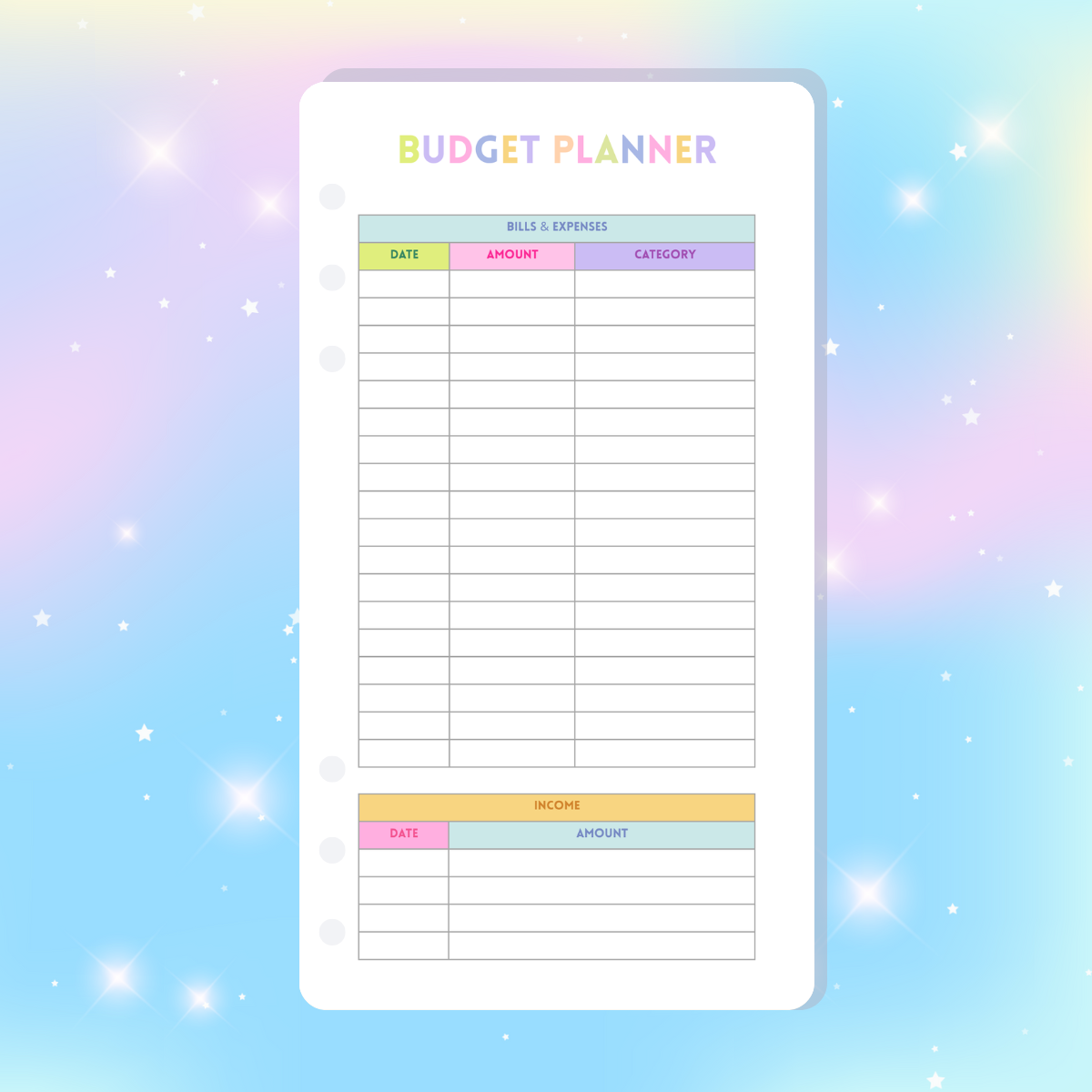 Single Page Saving Challenges & Trackers Inserts - A6
