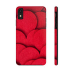 Big Red Felt Hearts Phone Case (Apple & Android)