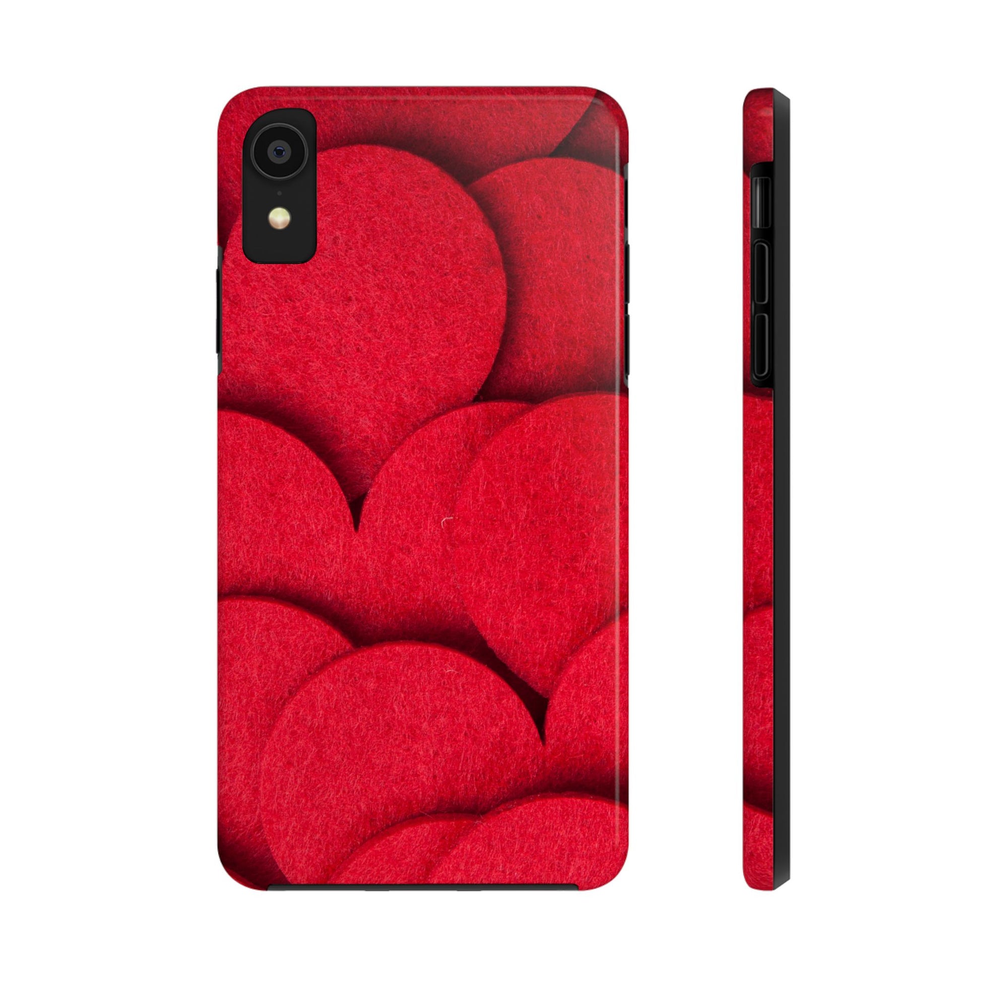 Big Red Felt Hearts Phone Case (Apple & Android)