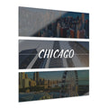 Chicago Skyline Acrylic Prints (Triptych) - Pink Sweetheart