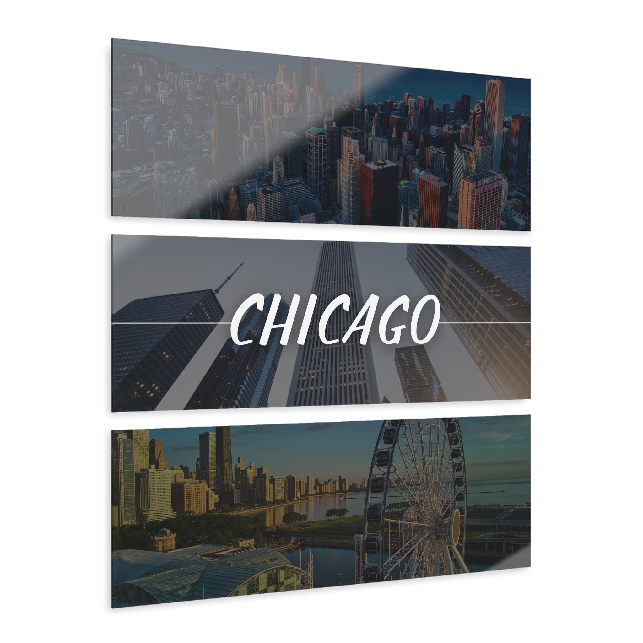 Chicago Skyline Acrylic Prints (Triptych)
