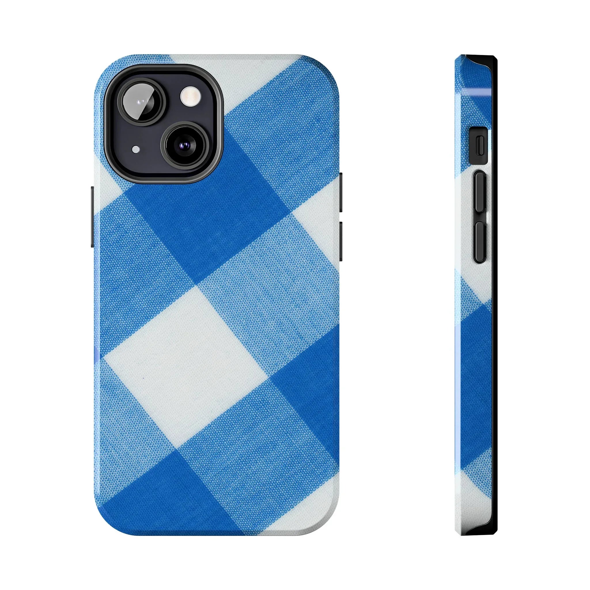 Classic Blue Gingham Phone Case (Apple & Android) - Pink Sweetheart