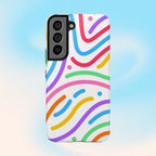 Rainbow Swirls Phone Case (Apple & Android) - Pink Sweetheart