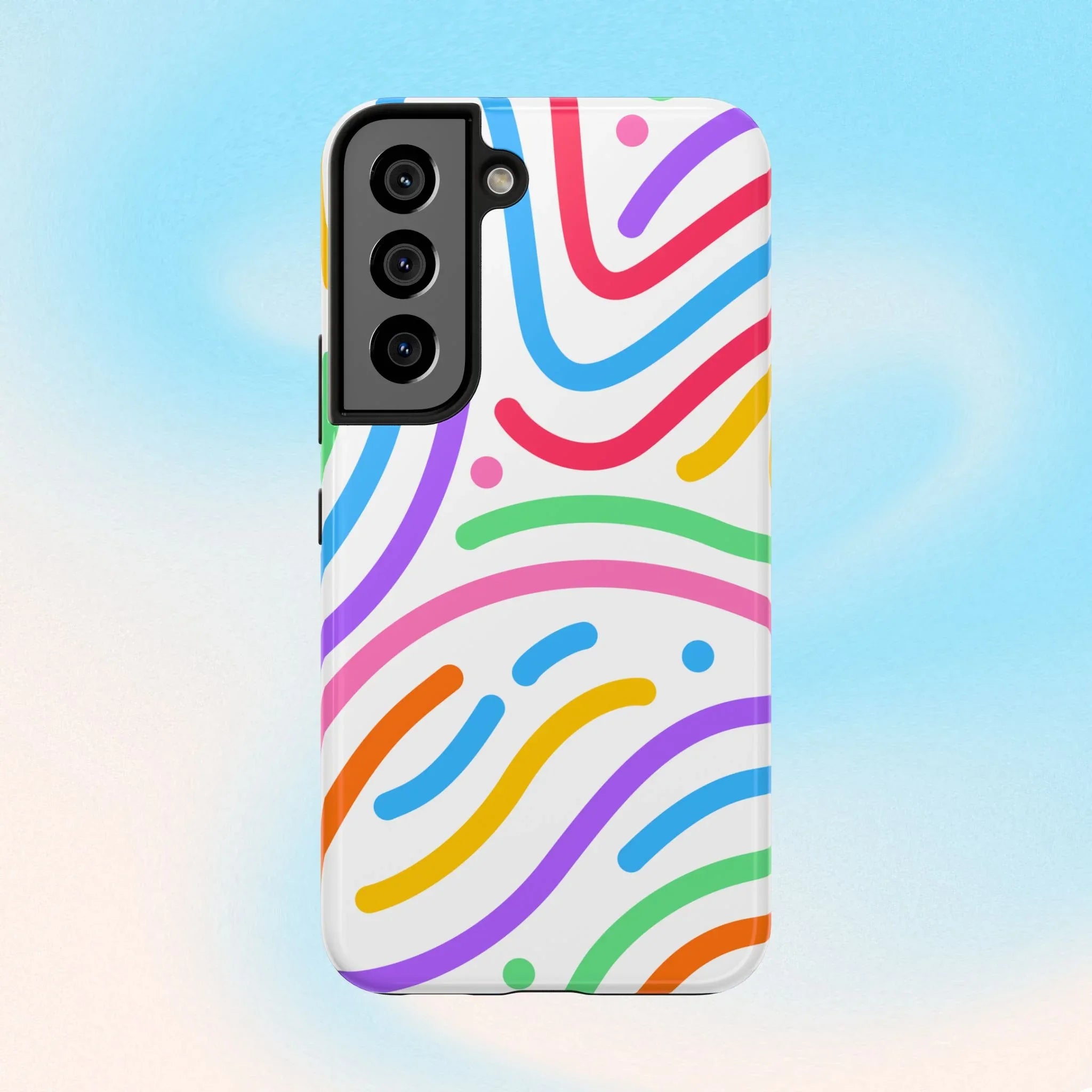 Rainbow Swirls Phone Case (Apple & Android) - Pink Sweetheart