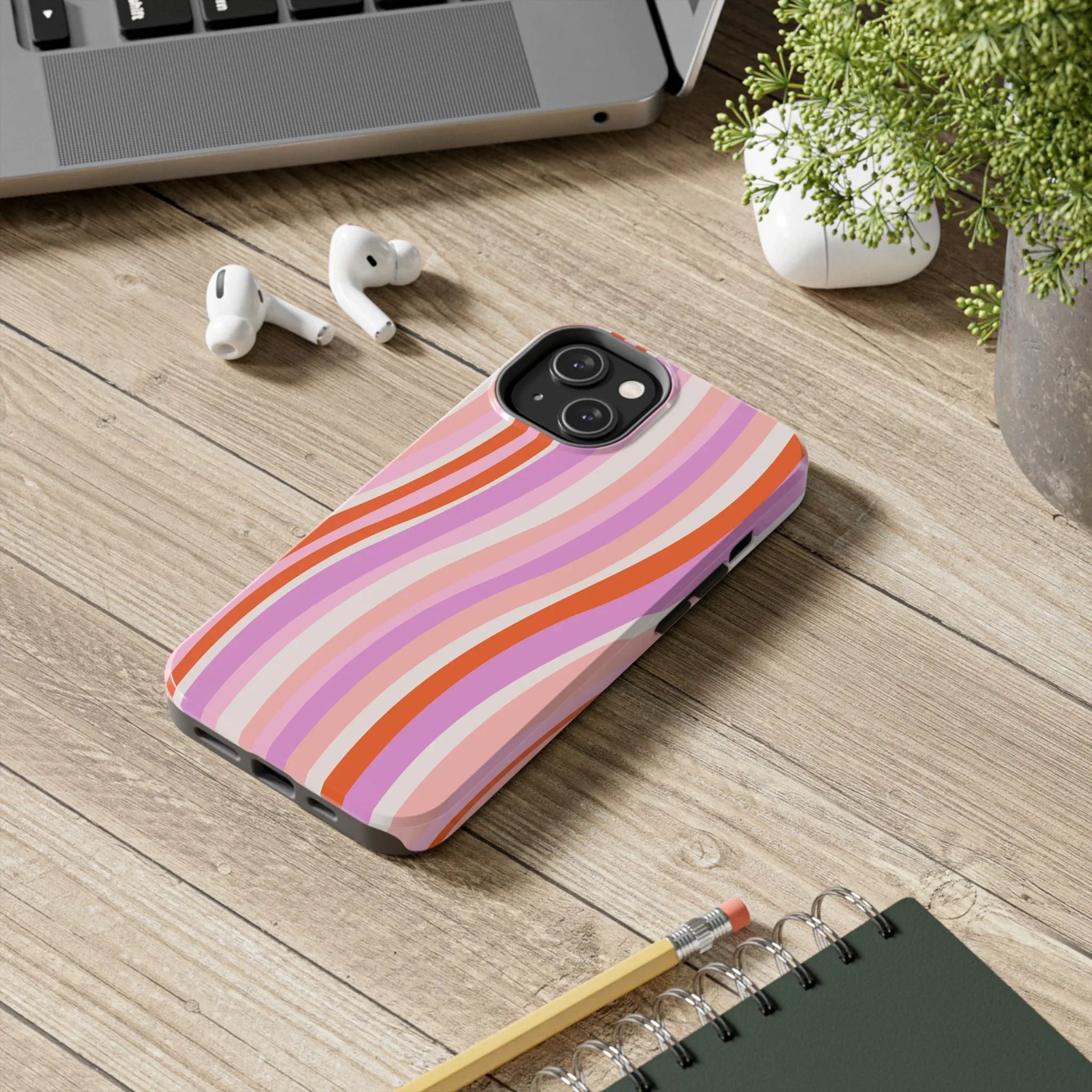 Wave Nostalgia Phone Case (Apple & Android) - Pink Sweetheart